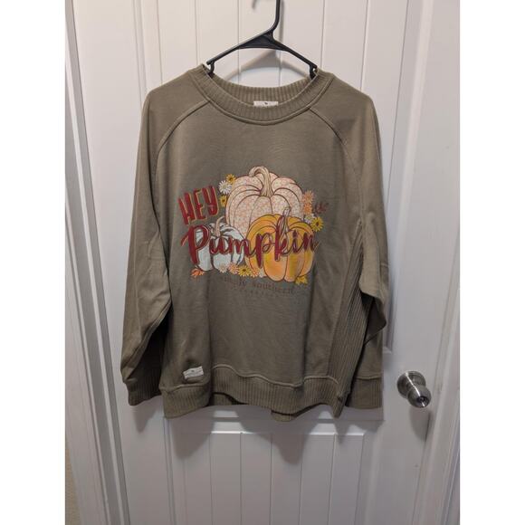 Simply Southern "Hey Pumpkin" Crewneck Sweatshirt Fall Comfy Size M - Picture 2 of 9